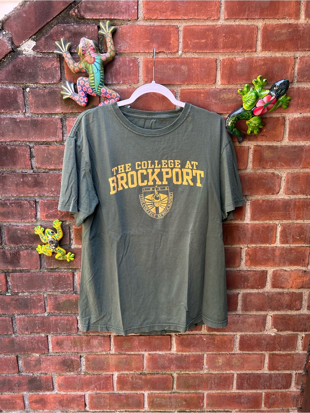 The College at Brockport Olive Green Graphic Tee